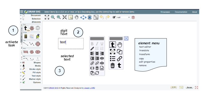 Drawing a text