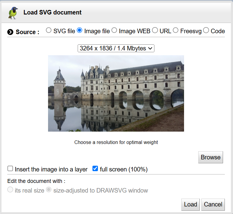 Loading an image file