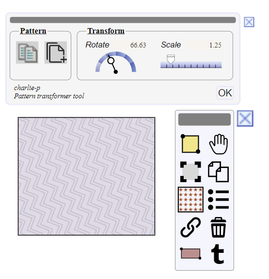 Transform pattern svg panel